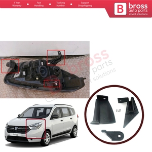 BHL520 Headlight Holder Mount Repair <b>Bracket</b> Tab Set Left Side for Lodgy Dokker 2012-On 260607950R - Product Image 5