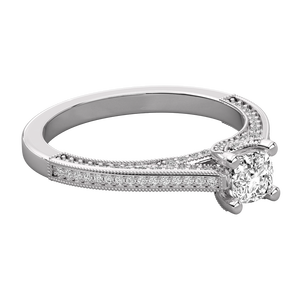 Bague solitaire en or 9 carats pour femmes, diamant cultivé en laboratoire, élégante et luxueuse - Product Image 4