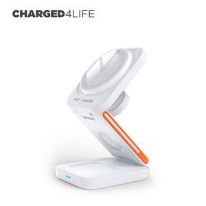 Chargeur sans fil 3-en-1 pliable à design magnétique, charge rapide 10W QC3.0, matériau ABS/PC écologique, protection contre la surchauffe - Vente flash - Product Image 1