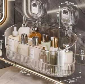 La Elección Funcional y Material: Organizador de Baño Impermeable |   Organizador de Almacenamiento para Montaje en Pared Sin Taladro - Product Image 5