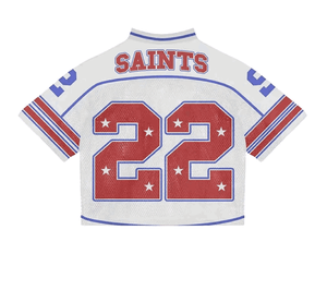 Vente en gros de t-shirts de football américain vintage en coton et polyester pour hommes, boxy personnalisés, à la mode, surdimensionnés, pour le football - Product Image 3