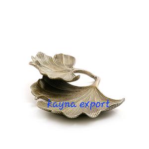 Plato decorativo con diseño de hojas, cuenco de Metal, mesa con diseño de hojas de Monstera, plato de hojas de Metal para servir frutas decorativas, decoración de boda - Product Image 6