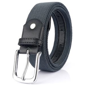 Boucle ardillon en alliage pour hommes <span class=keywords><strong>Ceinture</strong></span> <span class=keywords><strong>tressée</strong></span> en cuir PU <span class=keywords><strong>bleu</strong></span> marron pour golf hommes - Product Image 3