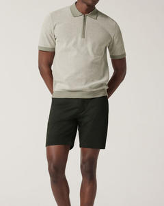 Pull polo élégant de luxe en tricot pour hommes, streetwear 100% en coton doux avec logo personnalisé et broderie - Product Image 3