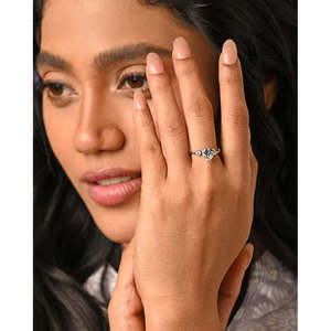 Anillos de Plata de Ley 925 de Primera Calidad para Mujer, Diseño Geométrico con Diamantes, Baño de Rodio, Estilo Romántico - Product Image 3