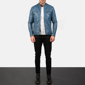 แจ็กเก็ตหนังแฟชั่นลำลองสำหรับผู้ชายแจ็กเก็ตหนังสำหรับฤดูหนาว - Product Image 4