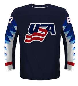 Ensembles d'uniformes de hockey sur glace professionnels personnalisés de haute qualité, confortables et respirants, impression numérique par sublimation sans couture - Product Image 4