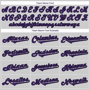 Maillot de baseball personnalisé gris violet-noir authentique - Product Image 5