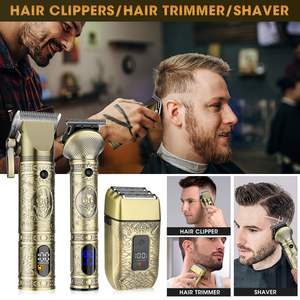 Set de Barbería Profesional Inalámbrico, Afeitadora Eléctrica, Recortadora de Vello Nasal, IPX7, 5 Piezas, Recortadora de Precisión para Nariz y Barba - Product Image 6