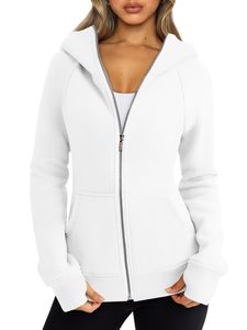 เสื้อฮู้ดดี้ผู้หญิงทรงบ็อกซี่ ผ้าฝ้ายผสมโพลีเอสเตอร์ ระบายอากาศได้ดี ผลิตตามสั่ง ขายส่ง ซิปคู่ ผ้าฟลีซหนานุ่ม ทรงกว้าง สั้น เหมาะสำหรับฤดูใบไม้ผลิ - Product Image 6