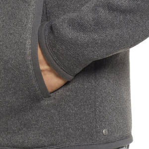 Veste en polaire polaire tricotée pour homme, couleur anthracite |   Hybride urbain lourd de 240 g |   Broderie de performance exécutive OEM sur le devant - Product Image 5