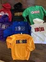 Sweat-shirts à capuche personnalisés de style grec, année de fondation, OEM, étiquette privée, fabricant de vêtements pour collèges