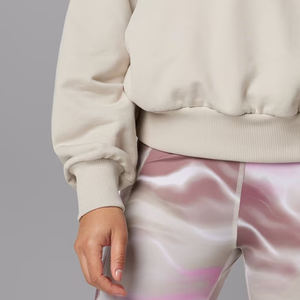 เสื้อสเวตเชิ้ตคอตั้งสไตล์สตรีทแวร์ ขอบเสื้อแบบริบ พร้อมโลโก้สั่งทำพิเศษ ผ้าคอตตอน/โพลีเอสเตอร์คุณภาพพรีเมียม สำหรับใส่ในฤดูหนาว สีพื้น - Product Image 3