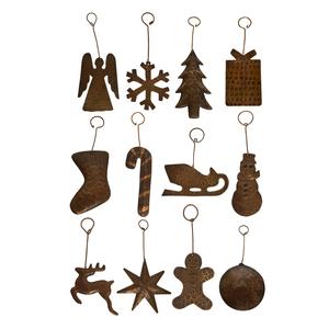 Ornement suspendu en métal ovale fait à la main de Noël-festif et moderne de haute qualité durable et facile à installer pour la décoration de la maison et du bureau - Product Image 1