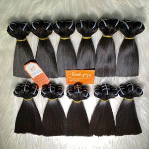 Extensiones de cabello humano alineado con cutícula de grado 12A, venta al por mayor, paquetes de cabello crudo virgen recto de hueso súper suave - Product Image 2