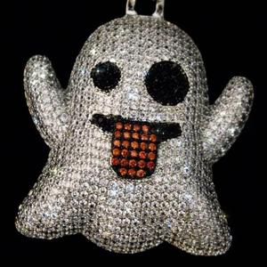 Pendentif Hip Hop en argent sterling 925 avec moissanite, entièrement serti de diamants ronds, plaqué or, pour hommes et femmes - Product Image 1