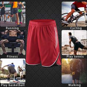 กางเกงขาสั้นกีฬาบาสเก็ตบอลผ้าลูกฟูกสำหรับผู้ชายกางเกงขาสั้นผ้ายืดแบบผูกเชือกเอวสีพื้นออกแบบได้ตามต้องการเป็นมิตรกับสิ่งแวดล้อม - Product Image 6