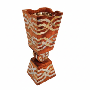 Brûleur d'encens en bois d'acacia avec incrustation de nacre, brûleur de bakhoor, écologique, cadeau religieux pour l'Aïd et le Ramadan - Product Image 5