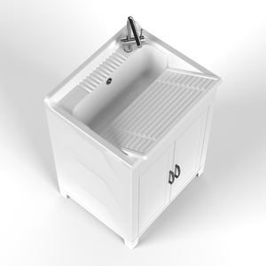 Mobile da Bagno Stile Fattoria Mongardi in Resina PP, Lavabo in Acciaio Inox, Finitura Verniciata, 60L X 50D, Capacità 112-155 lb - Product Image 2