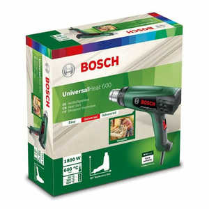 Pistola de Aire Caliente Universal BOSCH de 600/1800W, Temperatura Ajustable, Eléctrica, a Batería, para Bricolaje Industrial y Termocontracción - Product Image 4