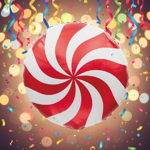 Ballon de fête en aluminium Caramelo 45 cm, motif tourbillon de bonbons, pour décorations de fêtes - Product Image 2