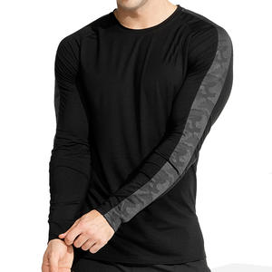 Camiseta de cuello redondo de algodón pesado High Street para hombre de calidad de primera clase Camiseta cepillada de manga larga en blanco personalizada - Product Image 4