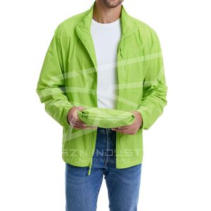 Nueva chaqueta cortavientos de moda de manga larga con diseño personalizado para hombre, chaquetas cortavientos de nuevo estilo para hombre - Product Image 4