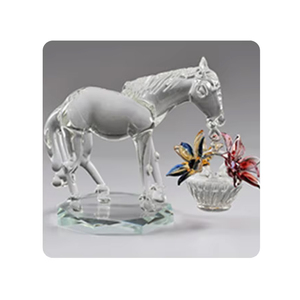 Último diseño hermoso vidrio hecho jugando querido Animal estatua de cristal figuritas para regalo y decoración del hogar - Product Image 5