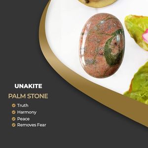 Pierre de palmier Unakite de guérison Pierre précieuse polie pour l'amour, l'énergie positive et la guérison émotionnelle-Pierres de palmier en cristal en vrac - Product Image 4
