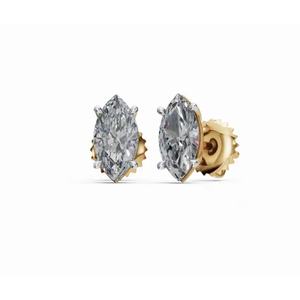 Pendientes de Diamantes Solitarios Marquise de Alta Calidad en Oro de 18 Quilates para Tus Ojos, Joyería Cultivada en Laboratorio, Venta al por Mayor B2B para Exportación - Product Image 5