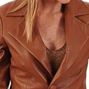 Manteau de blazer d'hiver décontracté pour femmes de haute qualité fabriqué au Pakistan Design personnalisé en cuir véritable tricoté teint en gros - Product Image 4