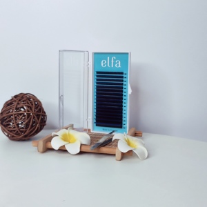 Elfa อุปกรณ์ต่อขนตาฮาโลวีนงานปาร์ตี้ทำมือทำมือแบบ HY lon ไฟเบอร์ D ขดเป็นธรรมชาติยาวหนา0.15มม. แสงสีฟ้าฟีเจอร์ง่าย - Product Image 3