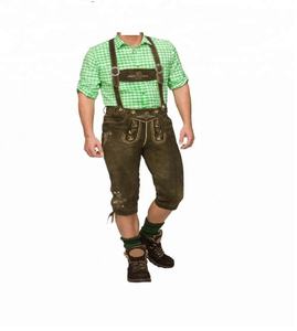 Trachten Lederhosen Kurz braun - Oktoberfest Lederhose <b>Hotpants</b> Bavarian 2025 - Product Image 1