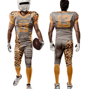 Uniforme de football américain en polyester 2025 en gros conception d'équipe personnalisée fonction respirante grande taille Service OEM disponible - Product Image 3