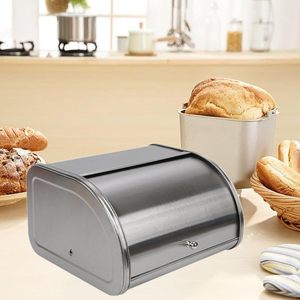 Boîte à pain en métal en acier robuste avec couvercle Récipient de stockage de cuisine durable pour pain et pâtisseries - Product Image 5