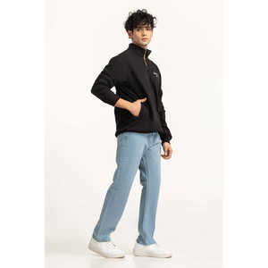 Chaqueta de Punto Reversible Informal con Cuello Alto, Corte Regular, Cierre de Cremallera, Temporada Otoño, MN-KNJ-WS25-010, Tela de Cuero, Talla XS - Product Image 6