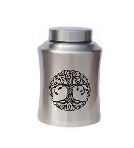 Urne de crémation pour cendres pour adultes jusqu'à 160lbs Arbre de vie Urnes funéraires funéraires Sac en satin pour cendres humaines - Product Image 1