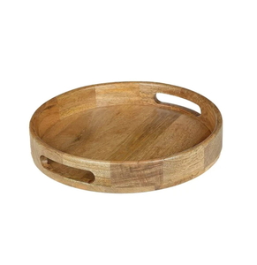 Plateau de service à collation en bois d'acacia fait à la main de qualité supérieure, écologique, design moderne, fabrication sur mesure, haute qualité, Inde - Product Image 3
