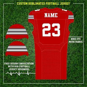 Ropa de fútbol americano de talla grande personalizada, uniformes de fútbol con bandera de moda de los mejores fabricantes de camisetas de fútbol, envío directo disponible - Product Image 3