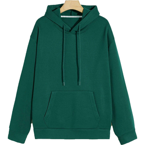 Sudadera con capucha con cordón sólido para hombre con bolsillo de algodón de alta calidad grueso pesado francés Terry pulóver personalizado hombro caído - Product Image 1