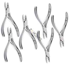 Best Quality Set of 6 <b>Hair</b> <b>Extension</b> Pliers Stainless Steel Silver Multi Functional 2 Hole Tool for <b>Micro</b> <b>Ring</b> and Loop <b>Hair</b> - Product Image 4