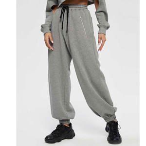 Pantalones de chándal de lana de pierna abierta eco-smart para mujer, lona suave y cómoda para invierno, estilo frontal plano - Product Image 1