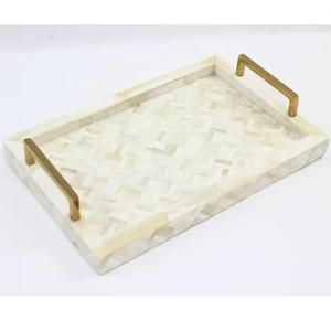 Pièce maîtresse décorative de luxe faite à la main plateau de service Artisan Home Decor cadeau résine époxy incrustation de bois résine artisanat - Product Image 2