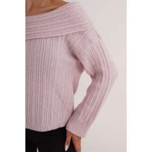 Pull en maille rose poudré à sequins style décontracté Madonna en gros - Product Image 2