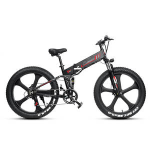 RANDRIDE Hummer X-Lightweight <b>1000W</b> Folding Commuter Electric Mountain Bike 17AH 48v Integrated Fat Tire <b>Ebike</b> 17AH Electric - Product Image 6