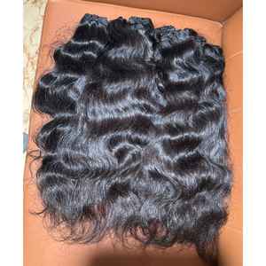 Top vente 8 pouces sud indien brut Remy cheveux Bundle Double trame cuticule aligné étiré vague naturelle non traitée directe - Product Image 6