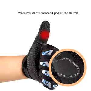 Custom Design Full-Finger Cycling <b>Gloves</b> Leather/Mesh/Neoprene Materials Khirad Sports Brand-Lightweight Breathable for Outdoor - Product Image 5