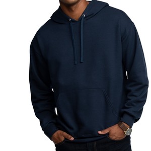 Sweats à capuche classiques pour hommes 100% coton brodés en polaire anti-boulochage épais pour l'hiver, vêtements d'extérieur chauds et confortables pour hommes - Product Image 2