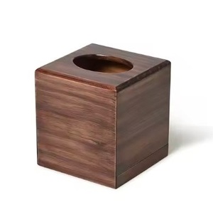Caja de pañuelos de madera moderna, acabados y diseños personalizados para sala de estar, cocina, uso de oficina, cajas de pañuelos decorativas de tendencia superior - Product Image 3
