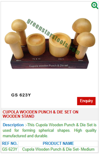 Juego de Punzones y Matrices GREEN STARS SA Cupola GS 623Y de Madera Resistente con Soporte, Herramientas para Repujado y Moldeado - Product Image 2